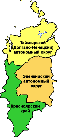 Карта долгано ненецкого автономного округа