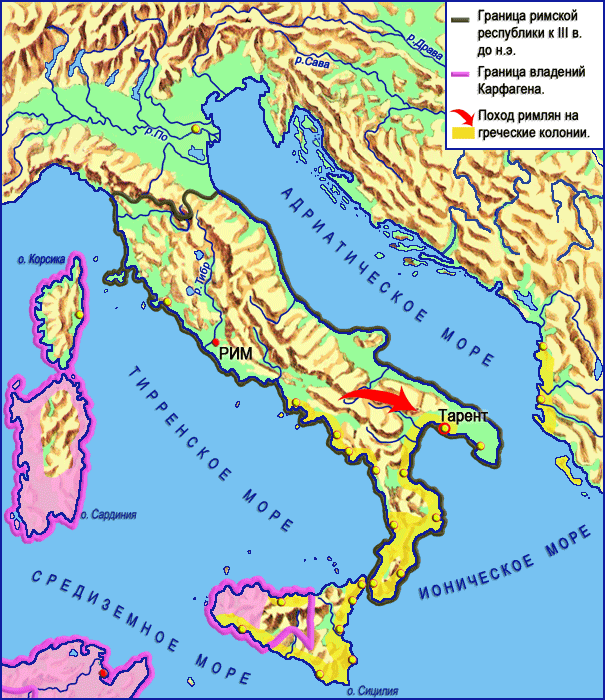 Карта италии до нашей эры