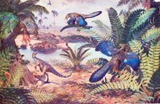 BURIAN. COMPSOGNATHUS LONGIPES и ARCHAEOPTERYX LITHOGRAPHICA. *jpg, 900×583, 197 Kb